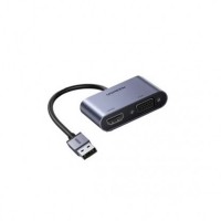 Bộ chuyển đổi USB 3.0 sang HDMI,VGA màu đen Ugreen (20518)