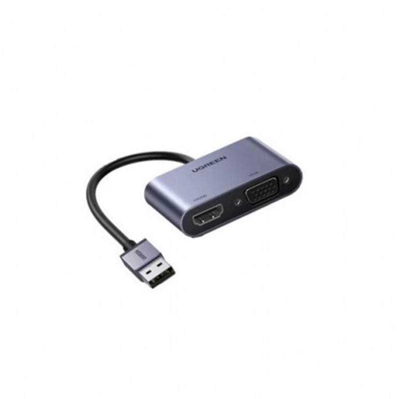 Bộ chuyển đổi USB 3.0 sang HDMI,VGA màu đen Ugreen (20518)