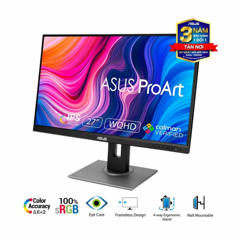 Màn Hình Đồ Họa ASUS ProArt PA278QV (27.0 inch - 2K - IPS - 75Hz - 5ms - VRR - Speaker)