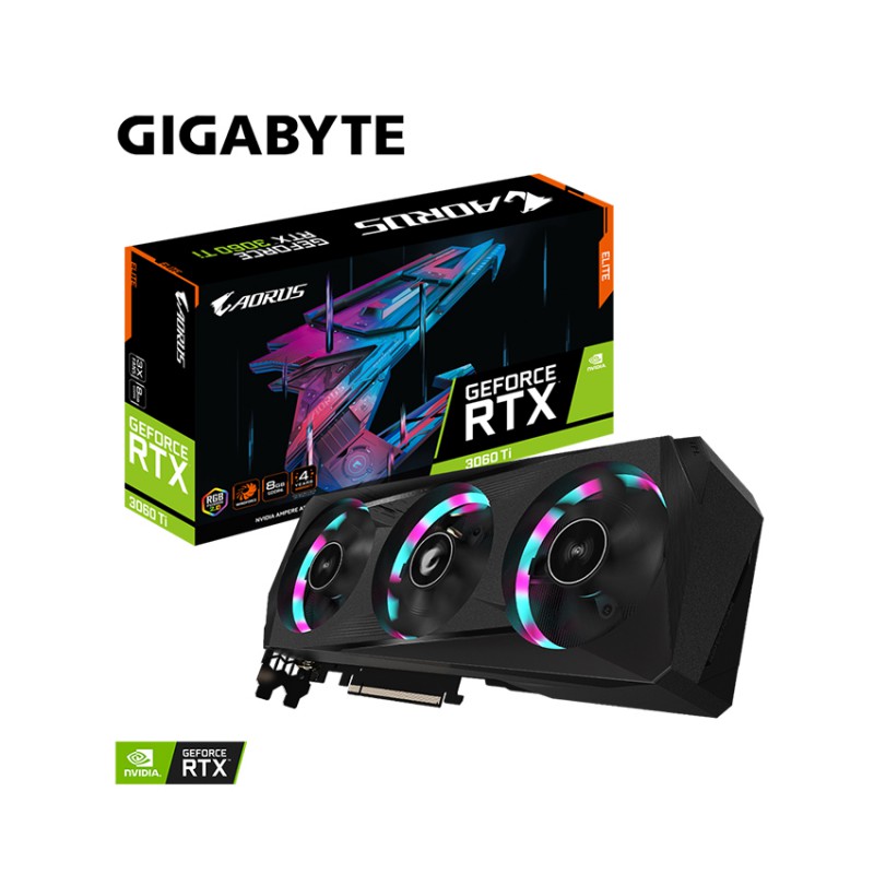 Card màn hình Gigabyte RTX 3060 Ti AORUS ELITE 8GD-V2