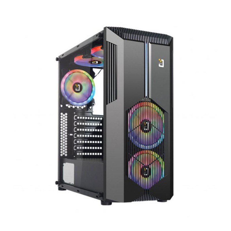 Vỏ Case Jetek BERYL-II  G9602B (Mid Tower/Màu Đen/ Kèm 2 Fan RGB)